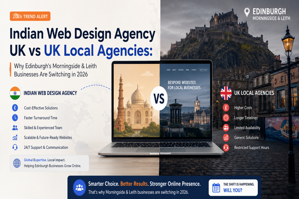 Indian web design agency Vs UK